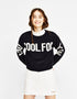 Sweater with slogan